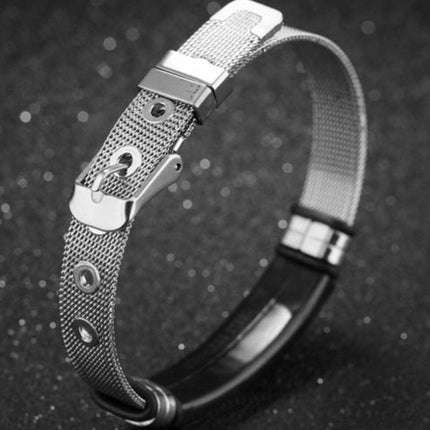 Silver mesh cross bracelet gold raised cross black for men bangle stainless steel engraved cuff heavy design christian jewelry jewellery