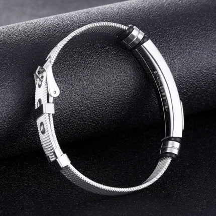 Silver mesh cross bracelet gold raised cross black for men bangle stainless steel engraved cuff heavy design christian jewelry jewellery