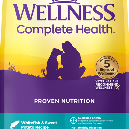 Wellness Complete Health Adult Whitefish and Sweet Potato Dog Food