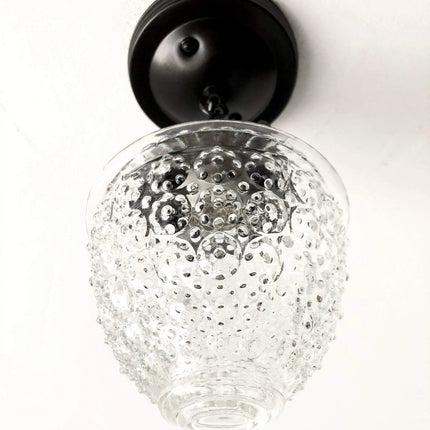 Antique Acorn Glass Ceiling Light with Chain | 6″