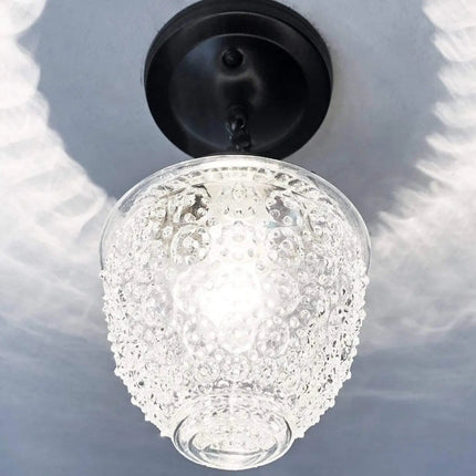 Antique Acorn Glass Ceiling Light with Chain | 6″