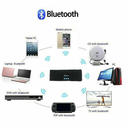 Wireless Bluetooth Headband Earphone Stereo Sport Headphone Headset Sleep New