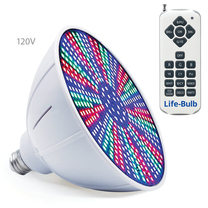 Life-Bulb Color LED Pool Replacement Bulb (E26 Base) | Replaces Pentair Amerlite & Hayward AstroLite (120V) | Lifetime Replacement Program