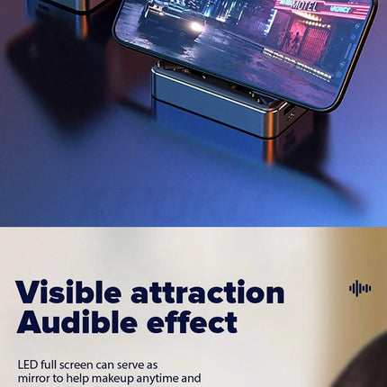 Luxury Earphone Bluetooth Compatible Headphones With Mic 3500mAh Mirror Charging Box Wireless Headphones Noise Cancelling HiFi Earbud Gaming Headsets Bluetooth MP3 Music Playes Sports Wireless Waterproof Touch Control Headphones