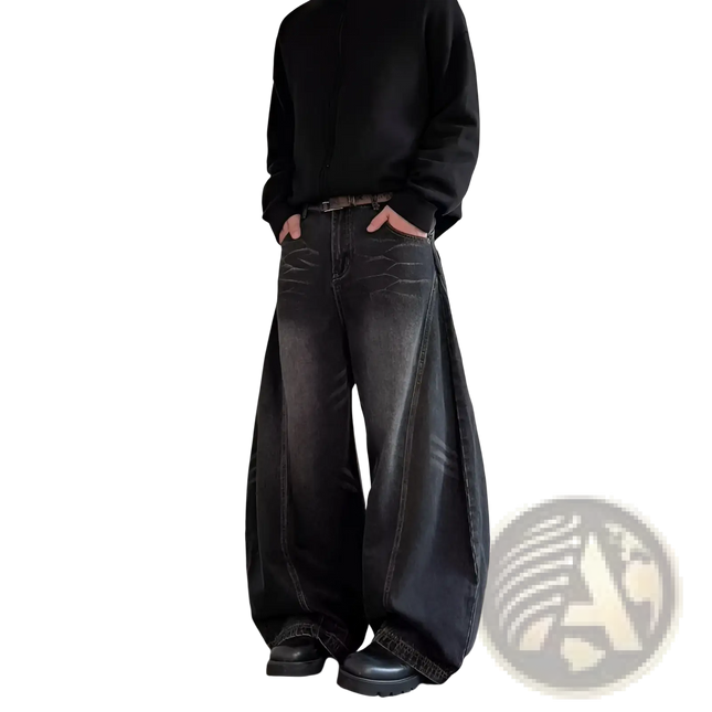Men's Premium Relaxed Wide Leg Denim Jeans
