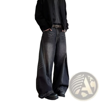 Men's Premium Relaxed Wide Leg Denim Jeans