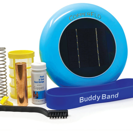 CopperFlo Solar Pool Ionizer (Up to 45K Gallons) | Inground & Above Ground Pools | Lifetime Replacement Program