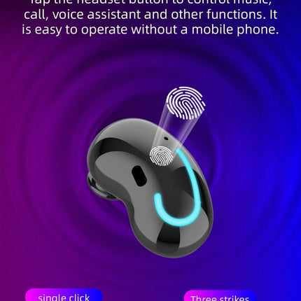 Sports Black Headphones Wireless Wearable Music Player Built-in Memory Sweatproof  WaterproofWireless Bluetooth Headphones 5.1 Gaming Headset In Ear HiFi Sports Noise Cancel Earphone For Smartphones LED Display For Sports Running Workout