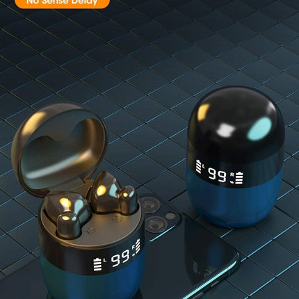 Sports WearableWireless  Headphones Fast Conecting Music Sweatproof Wireless Earbuds Smart LED Display Bluetooth Earphones HD Call Headphone With Microphone Touch Control Waterproof Headset With Charging Case 300mAH