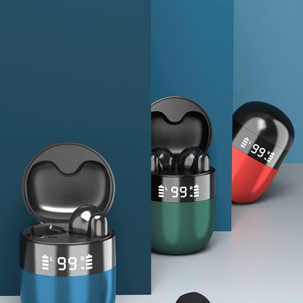 Sports WearableWireless  Headphones Fast Conecting Music Sweatproof Wireless Earbuds Smart LED Display Bluetooth Earphones HD Call Headphone With Microphone Touch Control Waterproof Headset With Charging Case 300mAH
