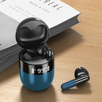 Sports WearableWireless  Headphones Fast Conecting Music Sweatproof Wireless Earbuds Smart LED Display Bluetooth Earphones HD Call Headphone With Microphone Touch Control Waterproof Headset With Charging Case 300mAH