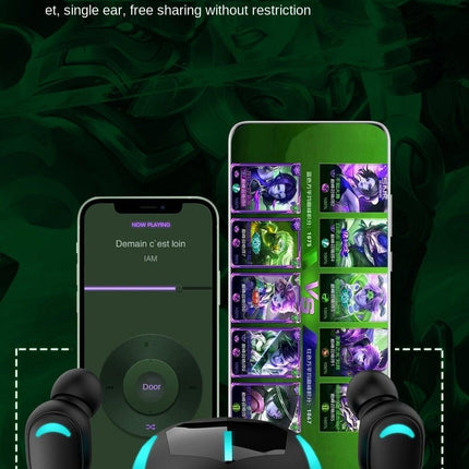 Sports Wireless Wearable Music Headphones Sweatproof LED Display Wireless Charging Case Bluetooth 5.1 Headset Game Real Earphone Radio In-ear Driver Headphones Earbuds For Outdoor Workout