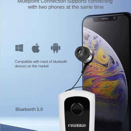 Unique Mini Wireless Earphone Retractable Portable Bluetooth Headset Calls Remind Vibration Sport Run Gamer Headphone Portable Design Comfortable HI-FI Stereo Earphones Noise Cancelling Bluetooth Earpiece