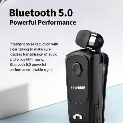 Unique Mini Wireless Earphone Retractable Portable Bluetooth Headset Calls Remind Vibration Sport Run Gamer Headphone Portable Design Comfortable HI-FI Stereo Earphones Noise Cancelling Bluetooth Earpiece