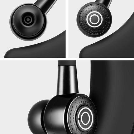 Waterproof Wireless Bluetooth Handsfree Earphone Single Headphone Elegant Black Design  Comfortable Long Wireless Range Headset Business Office Earbud With Microphone Waterproof Loud Voice Sport Earphones